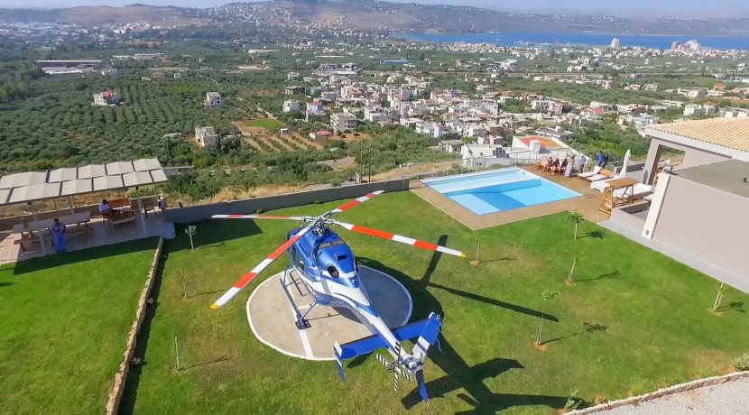 Luxury Villa with helipad at Chania Crete 3
