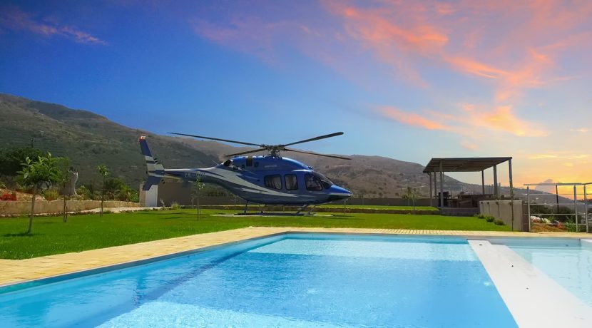 Luxury Villa with helipad at Chania Crete 4