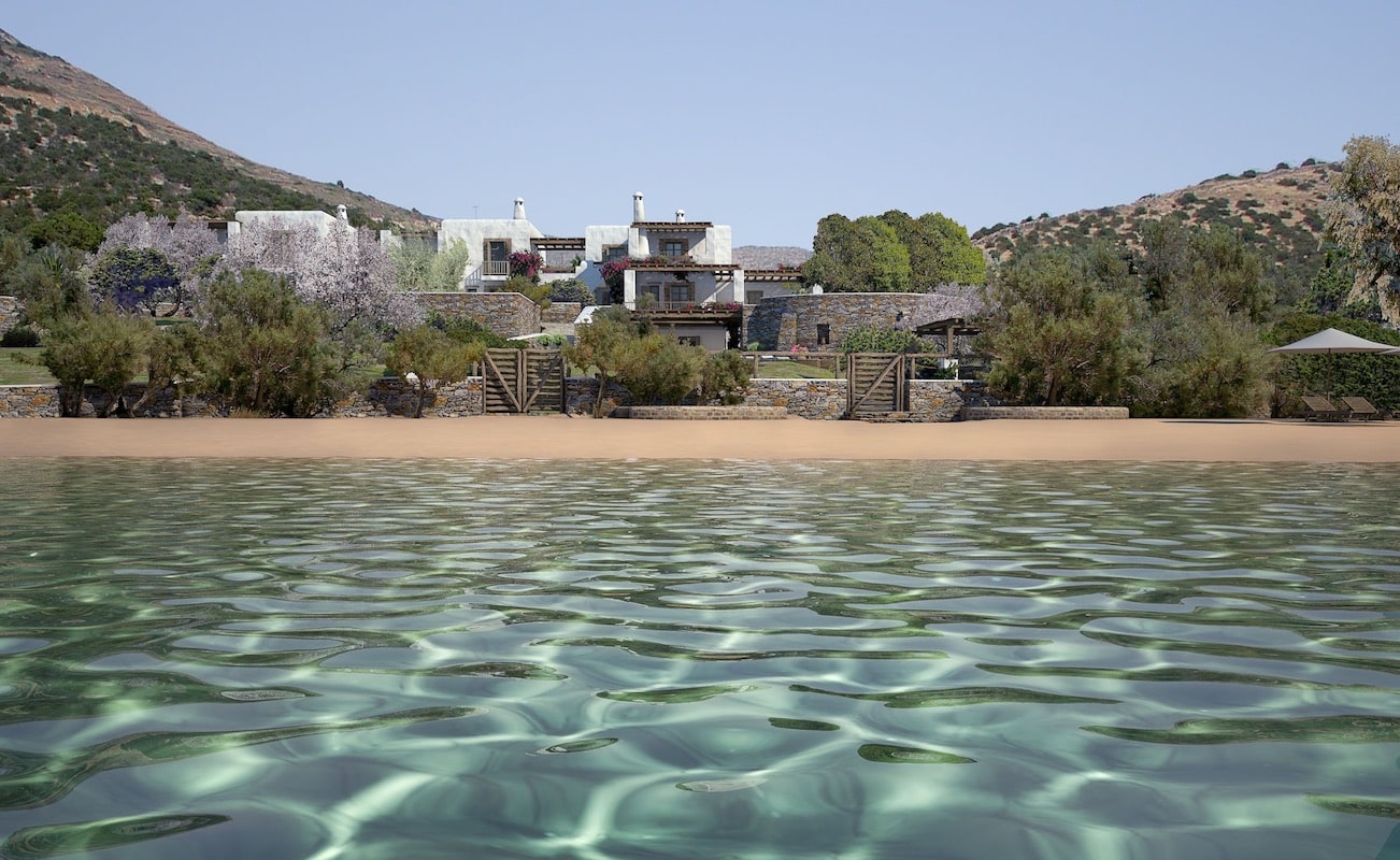 House For Sale In Paros On The Beach Beachfront Villa Paros Greece