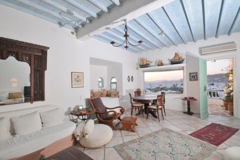 Traditional 2 levels Villa with sea view in Mykonos Center. Mykonos Chora Property for Sale, Mykonos Center House for Sale 11