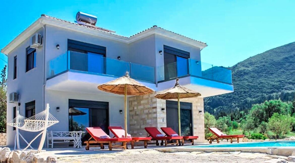 Real Estate Lefkada, Villa in Lefkada with panoramic sea view, New Built villa at Nydri Lefkada 19