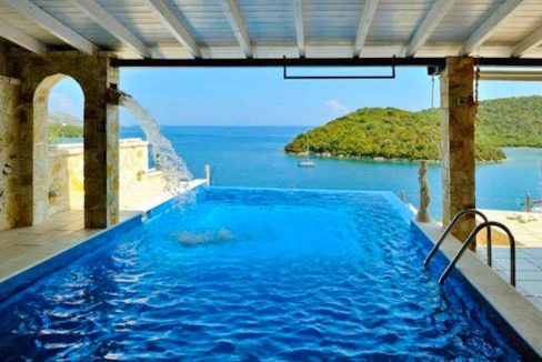 Waterfront villa in Ionio Greece, Seafront Property Sivota near Corfu 8