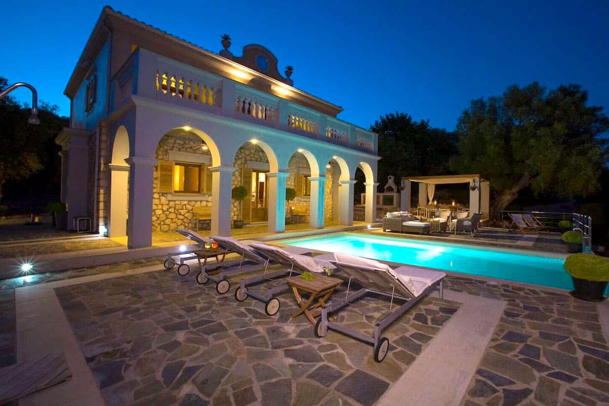 Elegant villa with sea views in Lefkada Greece, plus Guest House