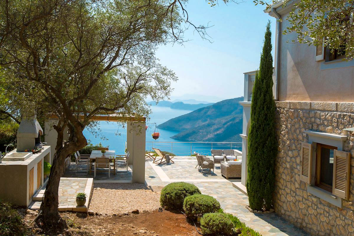 Elegant Villa With Sea Views In Lefkada Greece, Plus Guest House