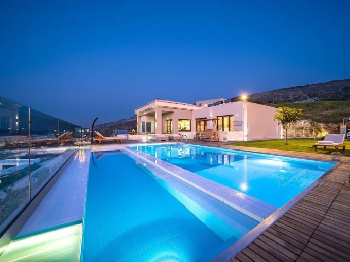 Luxury Villa with a helipad at Chania Crete