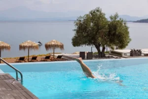 Seafront Villa near Athens with private beach, Chalkida Greece