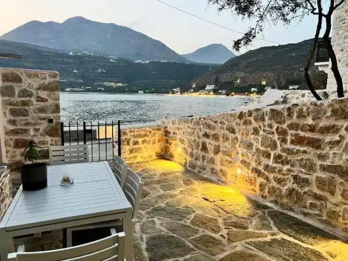 Renovated traditional stone house on a seafront location in Peloponnese