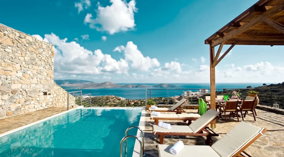 Elounda Crete Villa in a complex with panoramic sea views17