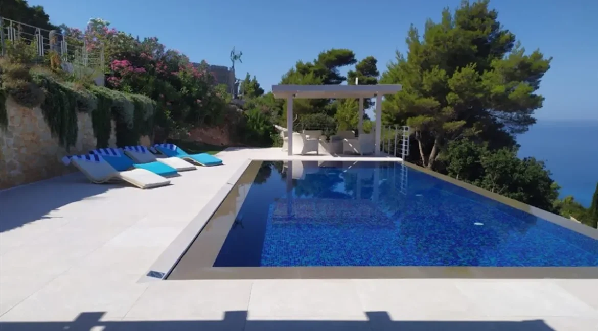 Luxurious Villa Above Egremni Beach Lefkada Greece for sale