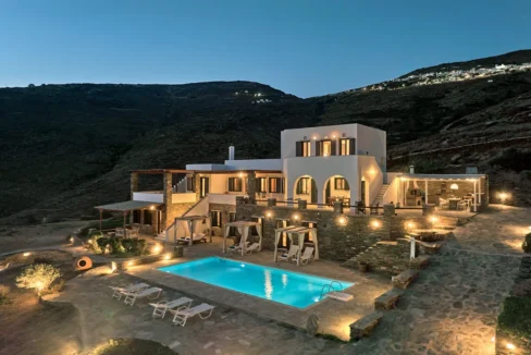 Luxury Seaside Villa with Pool in Tinos Greece for sale